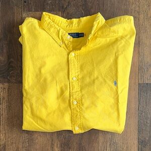 Polo by Ralph Lauren Men's Bright Yellow Button Down Shirt